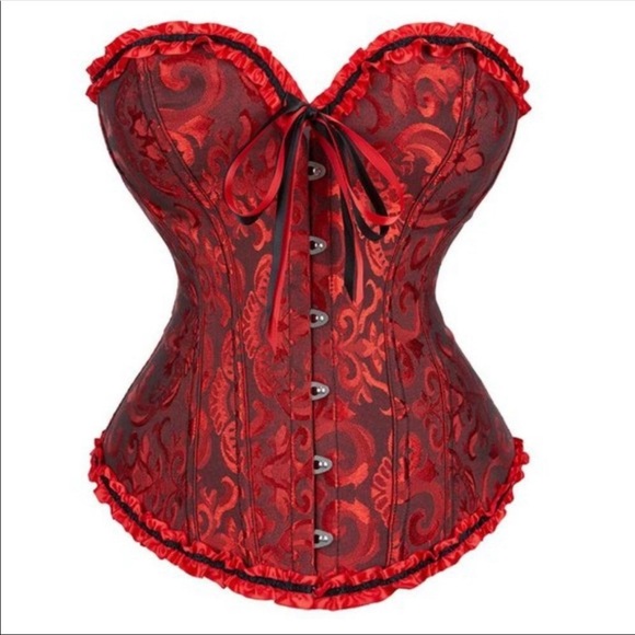 Intimates & Sleepwear Vintage Style Red Goth Corset Poshmark
